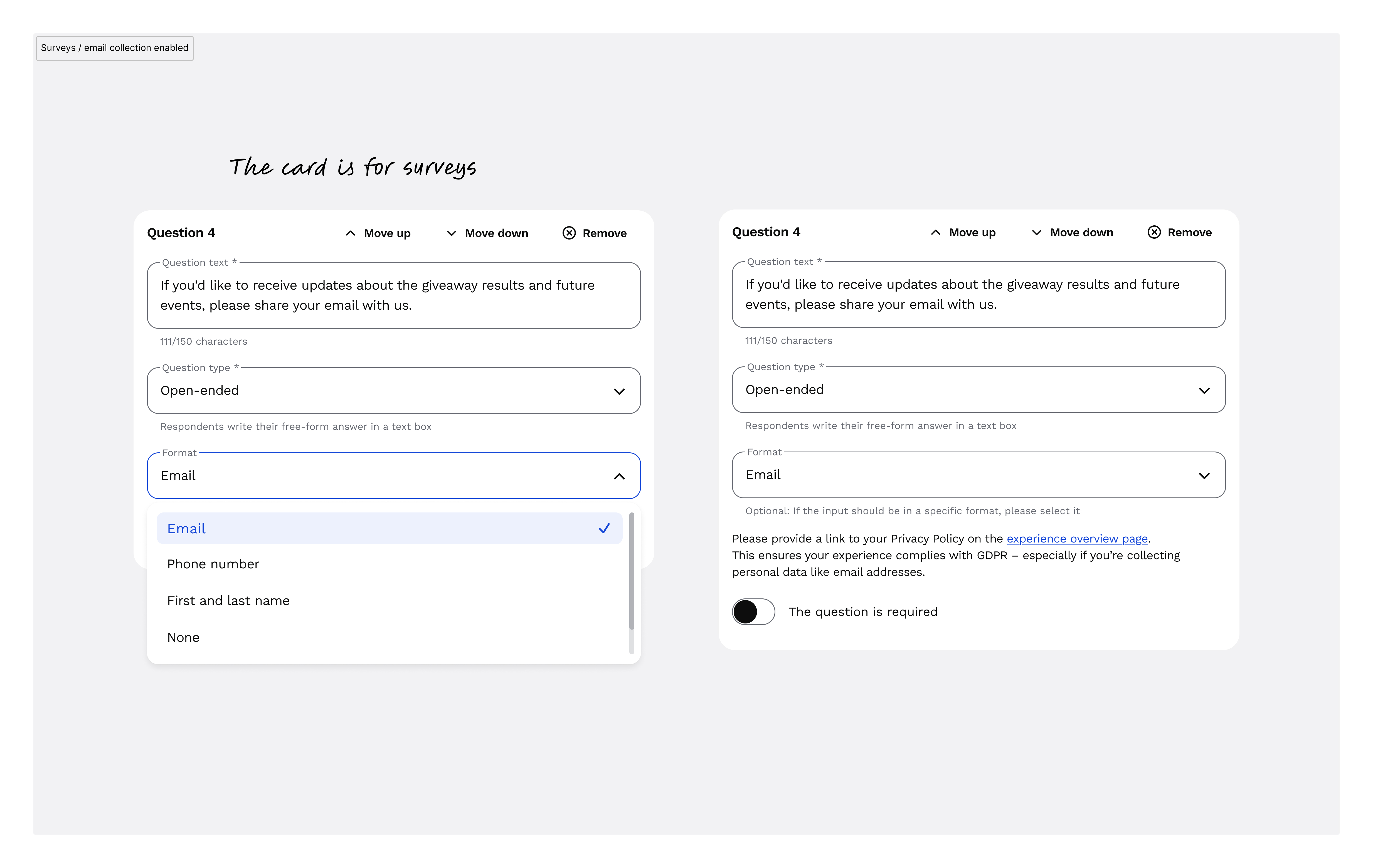 GDPR compliant email collection